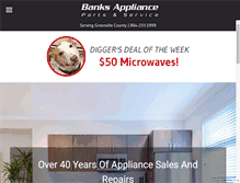 Tablet Screenshot of banksappliance.com
